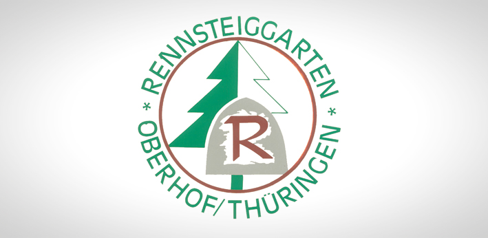  Logo of Rennsteiggarten Oberhof, a botanical garden for mountain flora am Rennsteig at Oberhof in the Thuringian Forest.